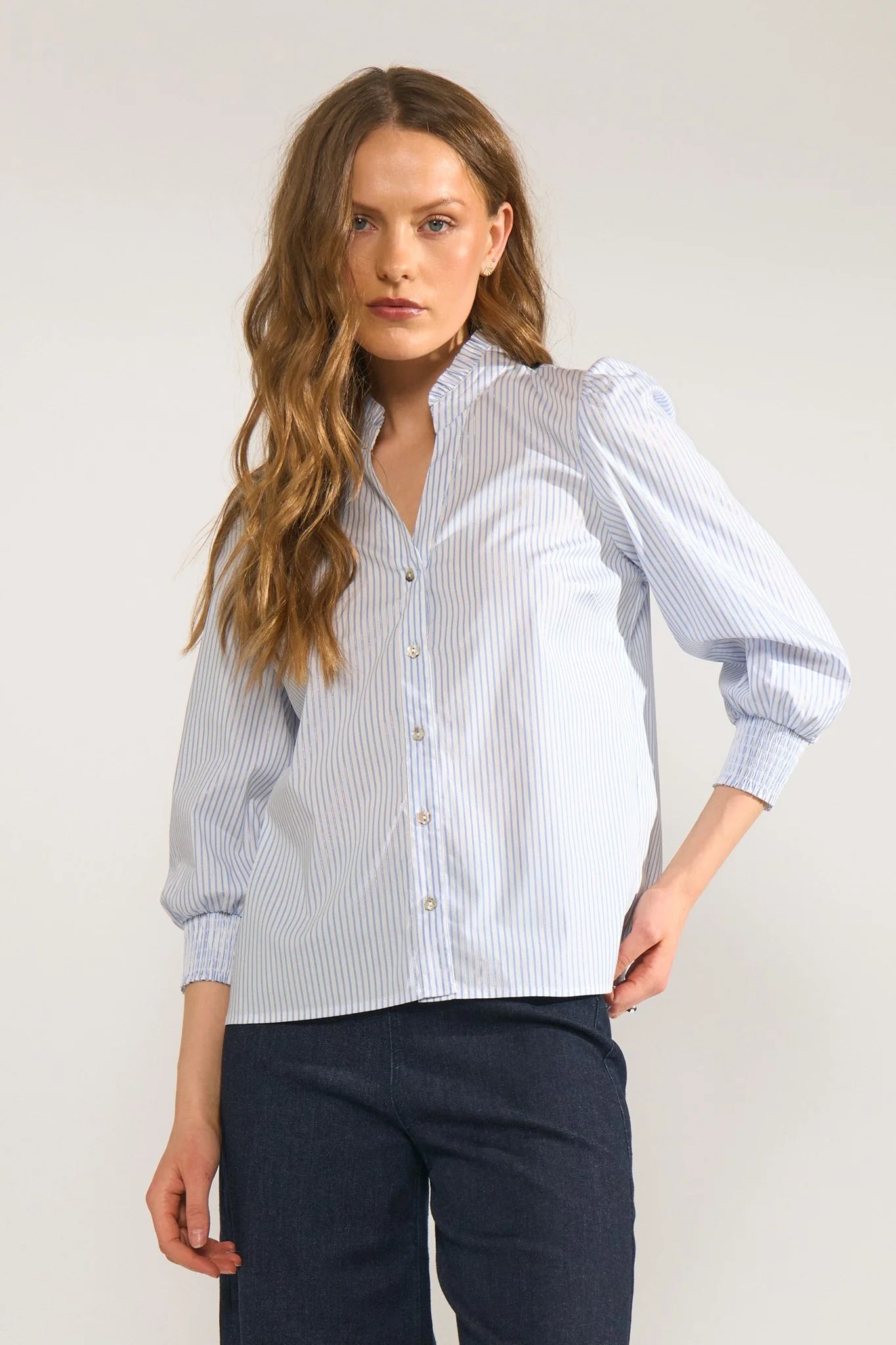 Blusa lurex rayas - Foto 1