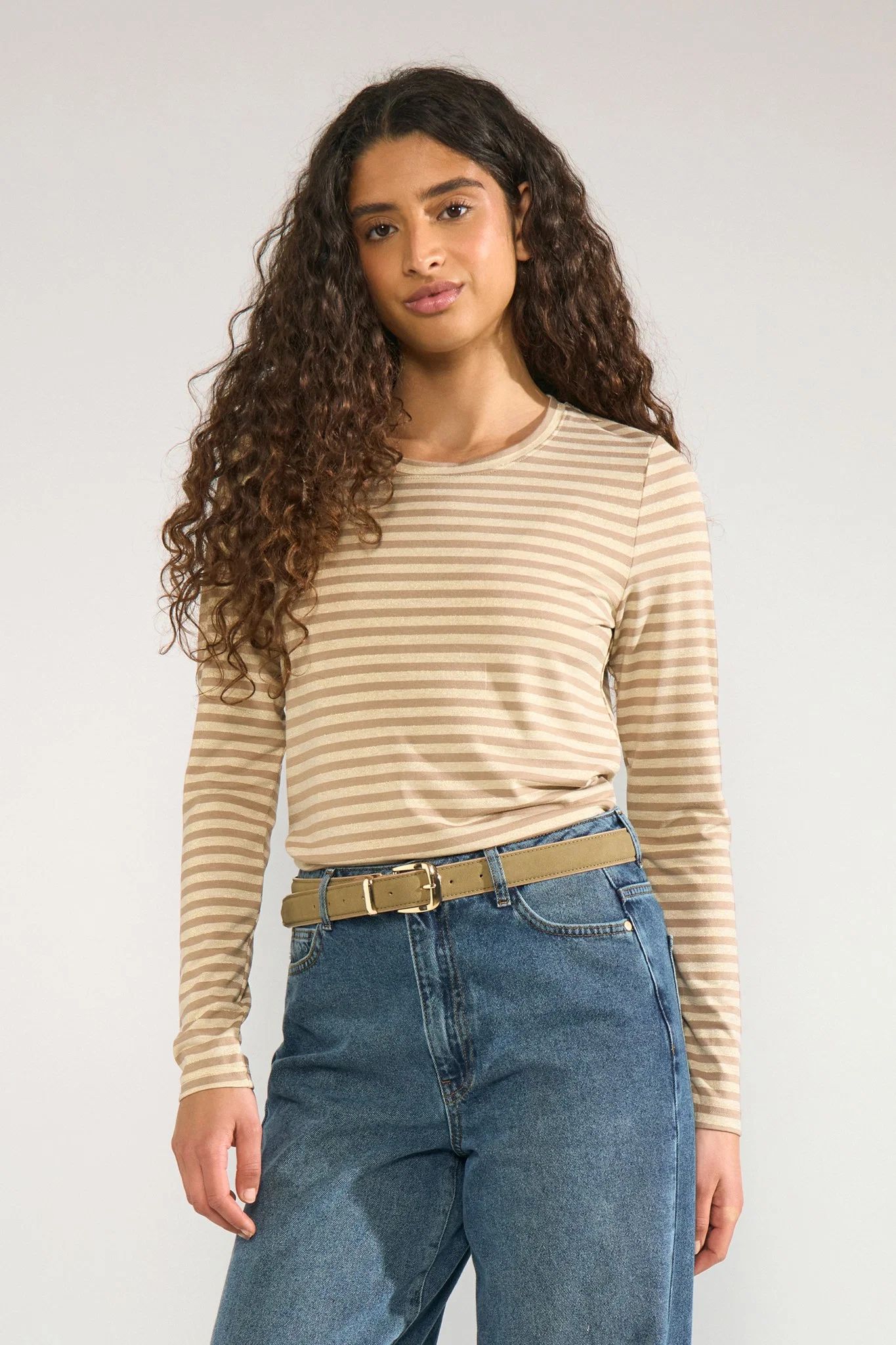 Camiseta rayas Nurixie (Beis) - Foto 1